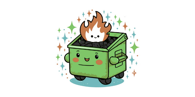 Dumpster Fire Plush Logo